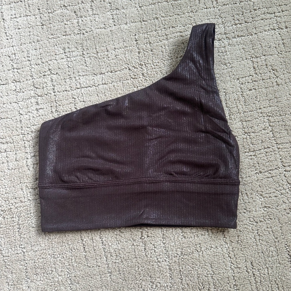 Lululemon One-Shoulder Brown Sports Bra